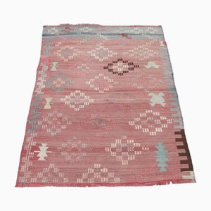Vintage Turkish Handmade Wool Kilim Area Rug