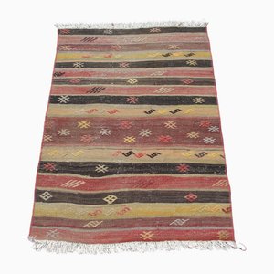 Vintage Turkish Handmade Wool Kilim Area Rug