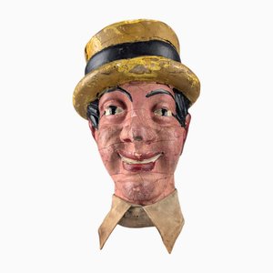Tête Publicitaire Dean Martin en Bois, 1950s