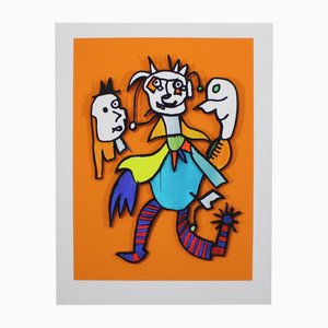 Paul Kostabi, Triple Sect, 2016, Print
