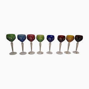 Vintage Wine Glasses in Cut Crystal Glass by Nachtmann, 1970s, Set of 8