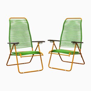 Sedie a sdraio da esterno in PVC, anni '60, set di 2