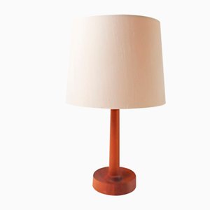 Uno & Östen Kristiansson zugeschriebene Teak Tischlampe für Luxus of Sweden, 1970er