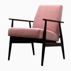 Mid-Century Armlehnstuhl in Rosa von Henryk Lis, 1967