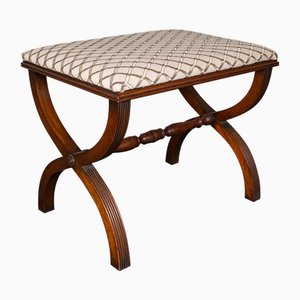 Vintage Regency Revival English Footstool, 1980s