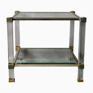 Hollywood Regency Glass and Acrylic Coffee Table by Pierre Vandel, Paris, France, 1970s