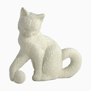 Italian Ceramic Cat Figurine, 1950s