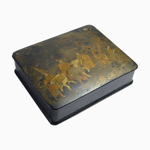 Vintage Papier-Mâché Box, Japan, 1890s