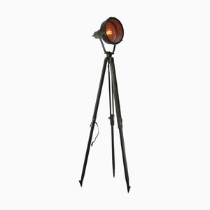 Lampadaire Industriel Vintage en Verre Clair et Bois