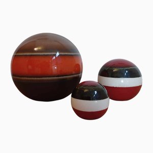Sfere Fat Lava in ceramica, anni '70, set di 3