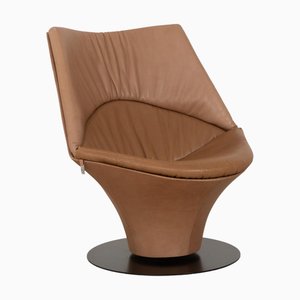 100 Leather Armchair in Beige - Brown from Werther W