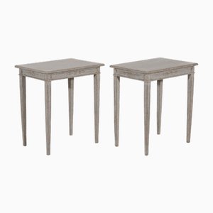 Antique Console Tables with Carvings, Set of 2