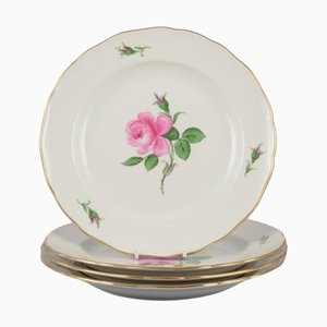 German Dinner Plates from Meissen, 1920s, Set of 4