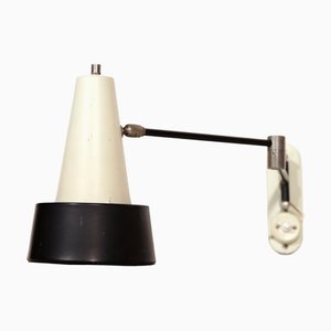 Drehbare Hagoort Wandlampe in Schwarz & Weiß, 1960er