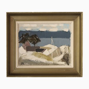 Leon Møller, Sans titre, 1973, Huile sur Toile, Encadrée