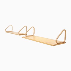 Vintage Wandregale aus Birke von Alvar Aalto für Artek, 1930er, 2er Set