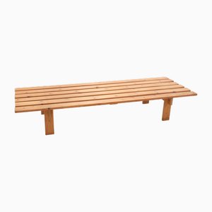 Pine Slatted Bench by Ole Nielsen, 1960s