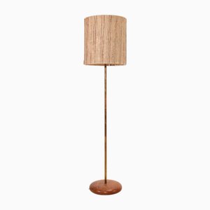 Floor Lamp in Teak with Brass, 1960s