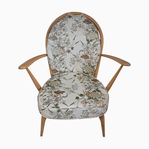 Poltrona vintage in legno biondo di Ercol