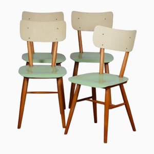Vintage Wooden Chairs from TON, 1960s, Set of 4