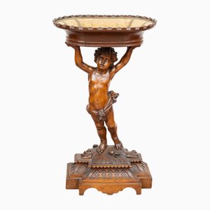 Antiker Römischer Übertopf aus Geschnitztem Holz, Frühes 19. Jh.