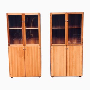 Torcello Series Display Cabinet Set by Afra & Tobia Scarpa for Stildomus, Italy, 1980s, Set of 2