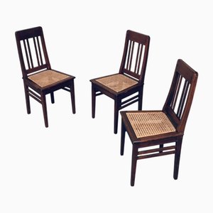 Early 20th Century Art Deco Dining Chair Set, 1920s, Set of 3