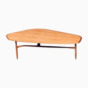 Midcentury Modern Boomerang Coffee Table attributed to Svante Skogh, Sweden, 1960s
