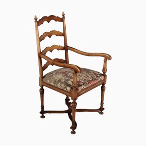 Vintage Baroque Style Armchair in Walnut, 1940
