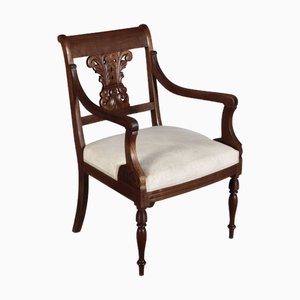 Antiker englischer Regency Biedermeier Sessel aus Mahagoni, 1840