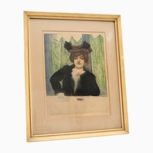 Manuel Robbe, The Cigarette, 1902, Lithograph