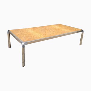 Couchtisch aus Wurzelholz & Stahl, 1970er