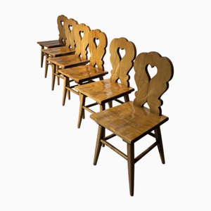 Brutalist Dining Chairs, 1950s, Set of 6