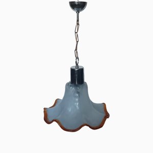 Lampada a sospensione vintage in vetro di Murano di Mazzega, anni '70