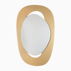 Large Handcrafted Soul Me Mirror in Gold and Silver by Pon Design