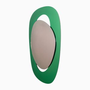 Handcrafted Large Soul Me Mirror in Green and Tinted Bronze by Pon Design