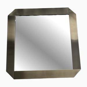 Chrome Frame Wall Mirror from Valenti Luce 1970s