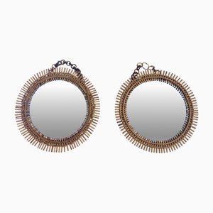 Miroirs en Rotin par Franco Albini, Italie, 1950s-60s, Set de 2