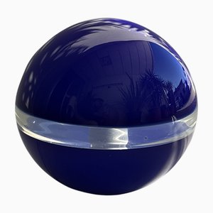 Table Lamp in Blue Murano Glass Mod. LT231 by Carlo Nason for Mazzega, 1970s