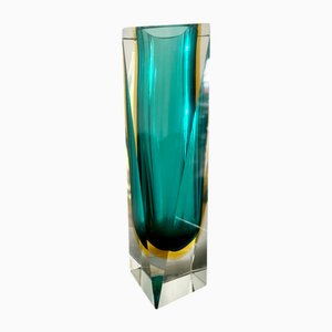 Jarrón Sommerso de cristal de Murano de Alessandro Mandruzzato, años 70