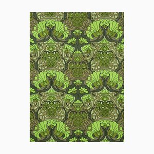 Panneau Mid-Century en Tissu Vert par David Bartle Fandango pour Heals, England, 1970s