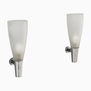 1537 Wall Lamps by Pietro Chiesa for Fontana Arte, 1950s, Set of 2