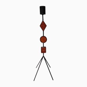 Wrought Iron and Glass Candleholder in the style of Erik Höglund, Sweden, 1970s