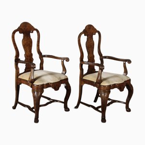 Set of Antique Baroque Style Armchairs, 1910