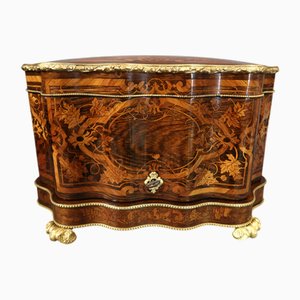 Napoleon III Marquetry Liqueur Cellar, Set of 22