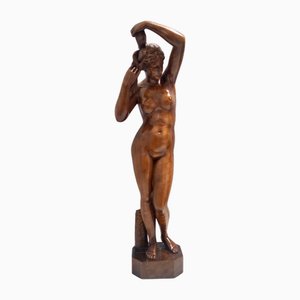 Cantù Artist, Sculpture of Nude Woman, 1960s, Walnut