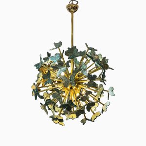Blaue Murano Schmetterlinge Sputnik Lampe