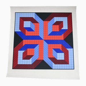 Kinetisches Kunstwerk, Lithographie auf Arches Papier, 1970er