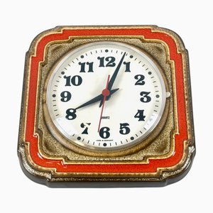 German Ceramic Kitchen Wall Clock, 1960s