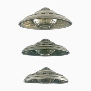 Sculpture Murale Vaisseau Spatial Space Age UFO, 1960s, Set de 3